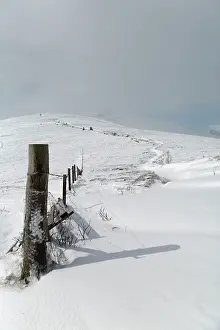 Bleak: Benn Rinnes covered in snow
