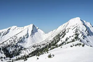 Berge: Berge im Winter, Blick auf Vorderlahner Kopf und