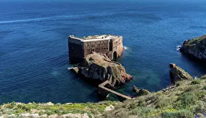 Battlement: Berlenga, Portugal - 3 April, 2022: view of the
