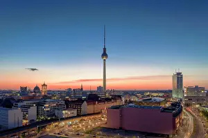 Landmarks: Berlin-Mitte with Alexanderplatz square, the Berlin