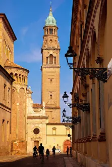 Bicycle: Bicycling down Via Cardinal Ferrari with
