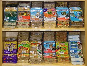 Shops: Bird Food - Suet Cakes on store shelf