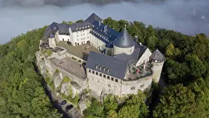 Surrounded: Birds eye view, Waldeck Castle surrounded by clouds