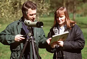 Hobbies: BIRDWATCHERS - with fieldguide and telescope