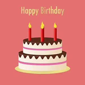 Candles: Birthday party cake with candles