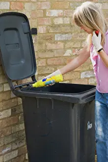 Bred: Bleaching refuse bin after maggots have bred
