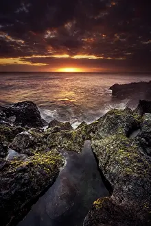 Blower: The Blower of Saint-Leu at sunset, La Reunion