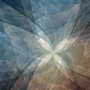 Kaleidoscope: Blue and brown abstract