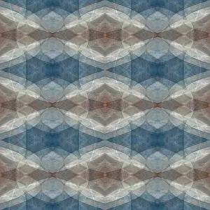 Kaleidoscope: Blue and brown abstract