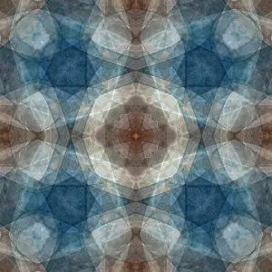 Kaleidoscope: Blue and brown abstract