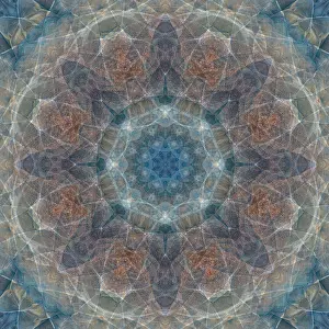 Kaleidoscope: Blue and brown abstract