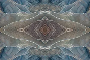 Kaleidoscope: Blue and brown abstract