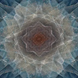 Kaleidoscope: Blue and brown abstract