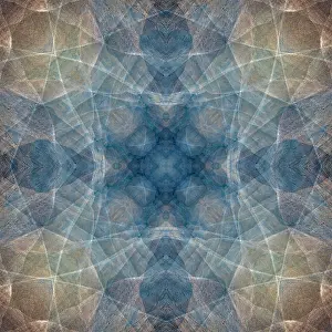 Kaleidoscope: Blue and brown abstract
