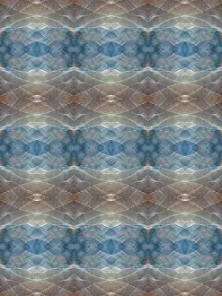 Kaleidoscope: Blue and brown abstract