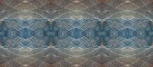 Kaleidoscope: Blue and brown abstract panoramic