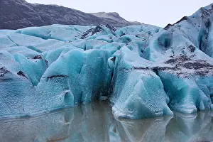 Wasteland: Blue ice of the Solheimajokull Glacier, part of