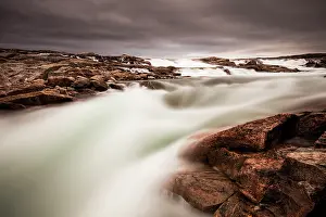 Rushing: Blurred image of rushing waterfall near Bury Cove
