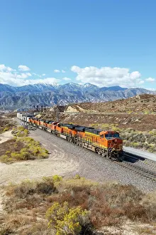Company: BNSF Railway goods train at Cajon Pass near Los