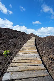 Boardwalk: Boardwalk through lava rock landscape, Punta De