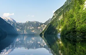 Konigssee: Boat excursion on lake Koenigssee in the