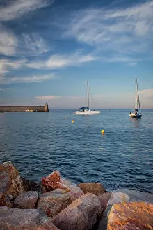 Moored: Boats moored in the tiny harbor of Collioure