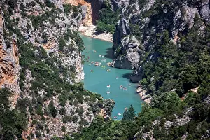 Verdon: Boats on the Verdon River, Verdon Gorge, Grand C