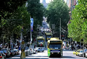 Tram: Bourke Street Mall with tram Melbourne