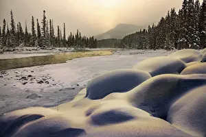 Alberta: Bow River snow mounds, Canada