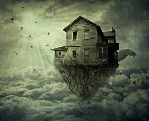 Bacterium: Boy with a fishing rod standing on the roof of a