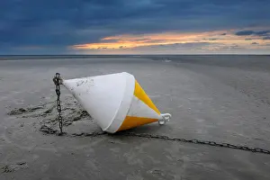 Hour: Boye at the beach, low tide, evening mood, Schleswig-Holstei