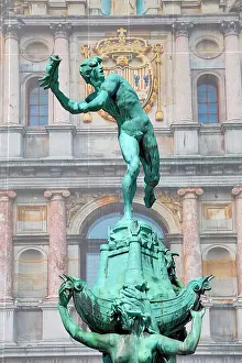 Antwerp: The Brabo Fountain in the Grote Markt in Antwerp, Belgium