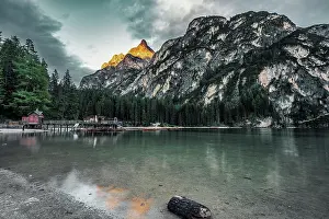 Dolomite: Braies lake, the largest natural Dolomite lake