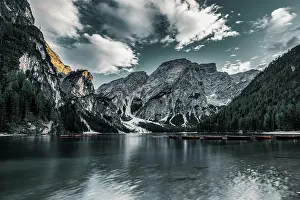 Dolomite: Braies lake, the largest natural Dolomite lake