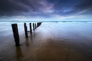 Breakwater at Sillon beach, Saint-Malo, Ille-et-Vilaine