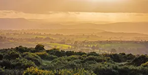 Beacons: Brecon beacons National Park, Sunset, Wye valley