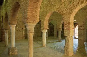 Moorish: Brick horseshoe arches in the tenth-century mosque of Al