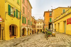 Medieval: Brisighella, Emilia Romagna, Italy. Wide angle landscape