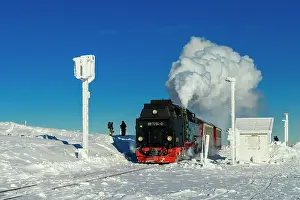 Fashioned: Brocken Railway travels through snowy landscape