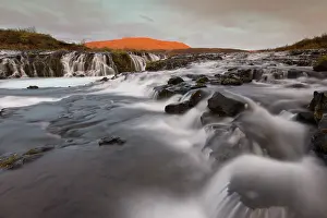 Rapids: Bruarfoss waterfall at dawn