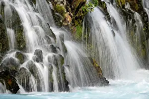 Bruarfoss: Bruarfoss waterfall in summer, South Iceland, Iceland, E