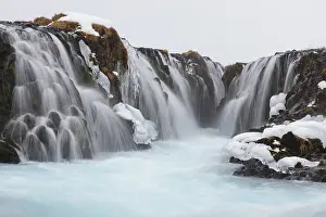 Bruarfoss: Bruarfoss Waterfall winter