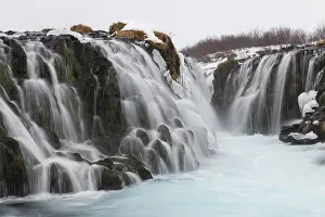 Bruarfoss: Bruarfoss Waterfall winter
