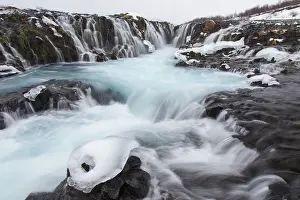 Riverbed: Bruarfoss Waterfall winter