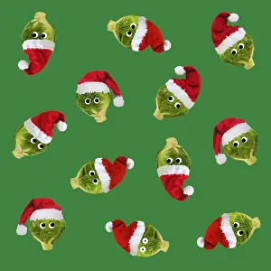 161118: Brussel Sprouts, with Christmas hats and googly eyes