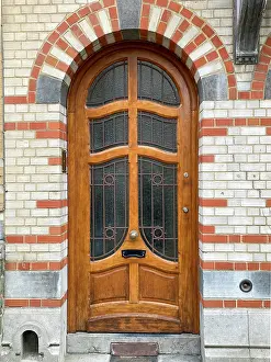Wooden: Brussels, Belgium. Art Nouveau architecture that graces the
