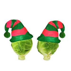 Sprouts: Brussels sprout - with elf hat