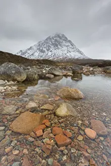 Etive: Buachaille Etive Mor and river Caupall at Glen