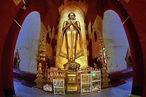 Pagodas: Buddha statue in Ananda Pagoda Temple in Old Bagan, Baga