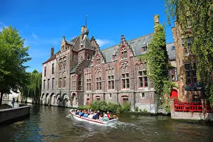 Canals: Buildings along the canals, Bruges, Belgium